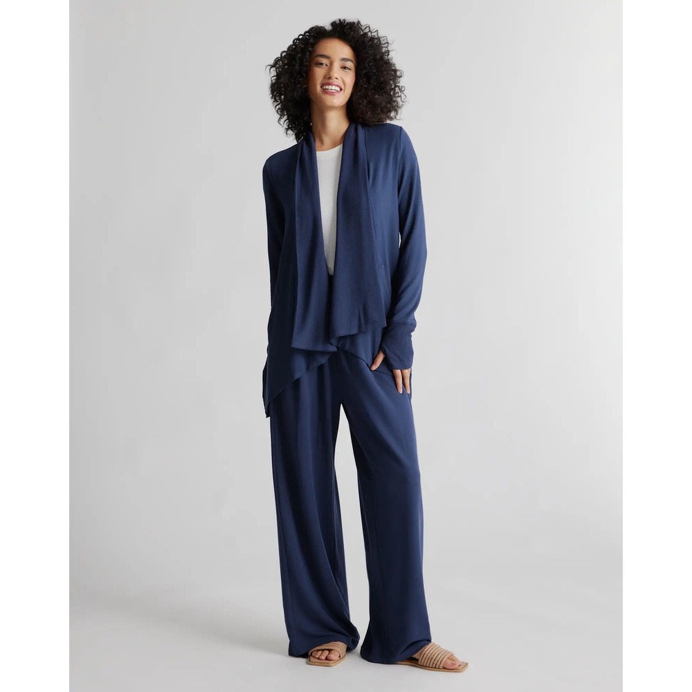 Quince French Terry‎ Modal Cardigan in Navy Size Medium